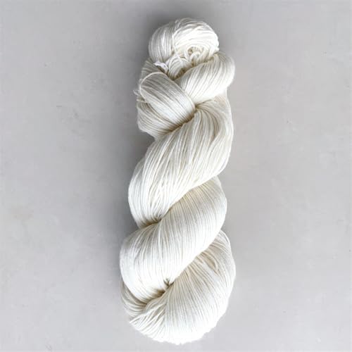 Lotus Yarns 60 % Superwash Merinowolle, 20 % Seide, 20 % Ramie-Garn, Naturweiß, 100 g/400 m von Lotus Yarns