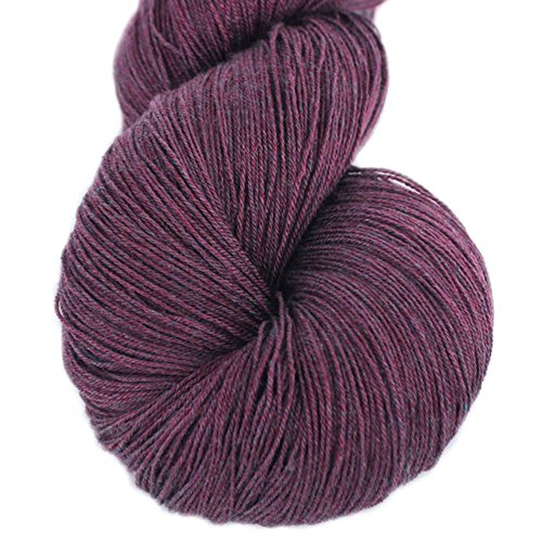 Lotus Yarns Swan Lake Lace Weight 50% Kaschmir 40% feine Wolle 10% Angora gemischte Handstrickgarne für bequeme Baby- und Erwachsenenkleidung (11-Purple) von Lotus Yarns