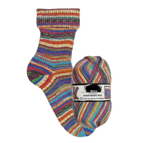 Opal According to Hundertwasser Edition 4 Space Dyed Sockengarn, Wolle Nylon Mischung, Flauschig Atmungsaktiv für Stricken Handwerk (Stricken Sie ein Paar Socken/Knäuel/99.2 g) (#4055) von Lotus Yarns
