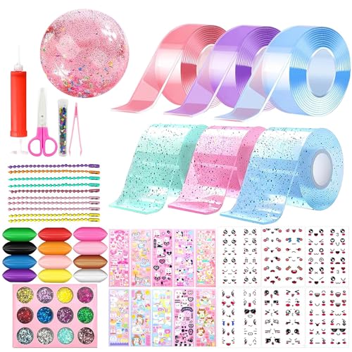 Lotvic 65 Stück Nano Tape Bubbles Set, DIY Bubble Tape Nano Klebeband, Nanoband Multipurpose, Bubble DIY Craft Kit für Mädchen, Jungen von Lotvic