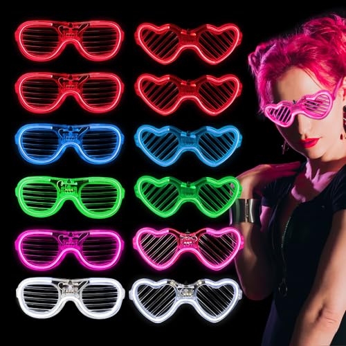 Lotvic Neon-Brille für Party, Shutter Shadds Brille für Kinder, Neuheit Party Sonnenbrille von Lotvic