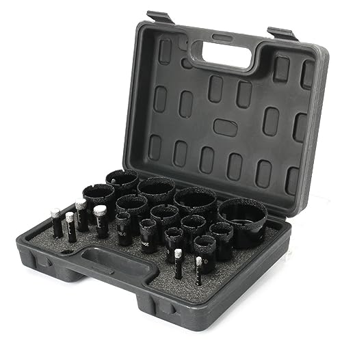 Loufy Diamantbeschichtete Bohrer-Set, 19-teilig, 6-60 mm, Bohrer-Set für Fliesen aus Granit, Keramikbauwerkzeuge Loufy Diamantbeschichtete Bohrer-Set, 19-teilig, 6-60 mm, Bohrer-Set für Fliesen aus Granit, Keramikbauwerkzeuge von Loufy