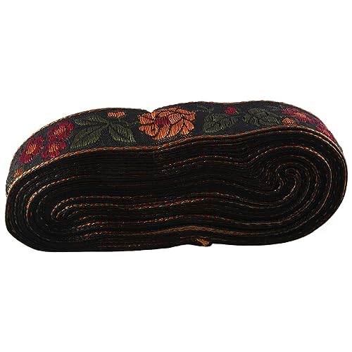 Loufy Jacquardband mit Blumenmuster, Jacquard-Band, gewebtes Nähband, Spitzenband, Stickerei, Vintage, für Dekoration, Stil B Loufy Jacquardband mit Blumenmuster, Jacquard-Band, gewebtes Nähband, Spitzenband, Stickerei, Vintage, für Dekoration, Stil B von Loufy