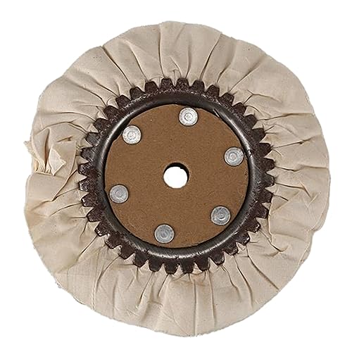 Loufy Polierpad für Atemwege, rund, Baumwolle, 20,3 cm (8 Zoll), Zubehör für Rad, Metallpolitur, Schleifwerkzeuge von Loufy