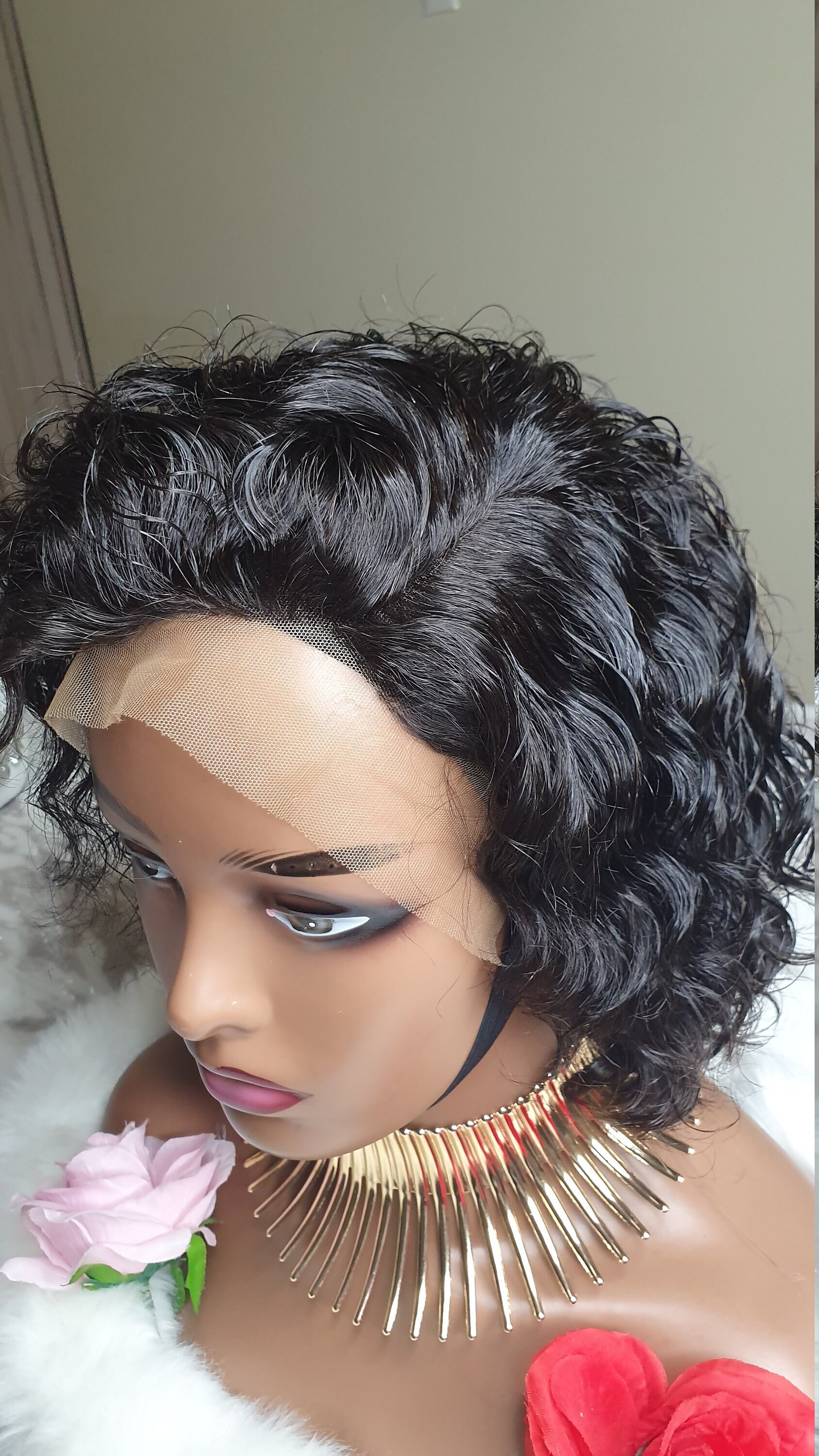 Deep Wave Bob Perücke/Lockige Pixie Cut Perücke/Pixie Perücke/Deep Perücke/Deepwave Perücke/Kurze Lockige Perücke Deep Wave Bob Perücke/Lockige Pixie Cut Perücke/Pixie Perücke/Deep Perücke/Deepwave Perücke/Kurze Lockige Perücke von LouiseHairFeel