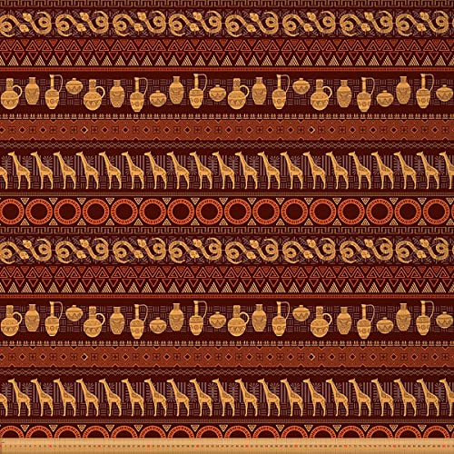Abstrakter geometrischer Stoff von der Werft ethnisches afrikanisches Thema Polsterstoff für Stühle und Heimwerkerprojekte klassische Giraffe dekorativer wasserdichter Stoff 184x150cm Orange Braun von Loussiesd