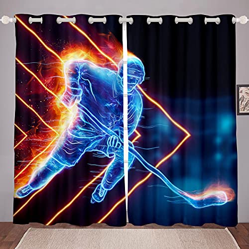 Eishockey Blickdichte Vorhänge für Kinder Mädchen Jungen Kinder Hockeyspieler Fenstervorhang 137x117cm Dekorative Sportspiele Vorhänge Wintersport Hobby Eishockey Blickdichte Vorhänge für Kinder Mädchen Jungen Kinder Hockeyspieler Fenstervorhang 137x117cm Dekorative Sportspiele Vorhänge Wintersport Hobby von Loussiesd