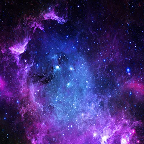 Galaxy-Polsterstoff von The Yard, violetter blauer Universum Sternenhimmel Reupholsterstoff für Stühle, Weltraumstoff für Outdoor- und Heimwerker-Projekte, 92 x 150 cm, Blau, Violett von Loussiesd