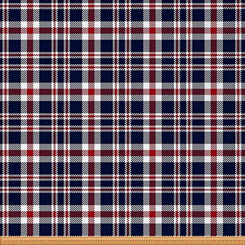 Karierter Karo Möbelstoff für Stühle Jahrgang Schottenkaro Outdoor Stoff Meterware Bauernhaus Büffelkaro geometrischer Dekorationsstoff für Polster und Heimwerkerprojekte 184x150cm Marineblau Rot von Loussiesd