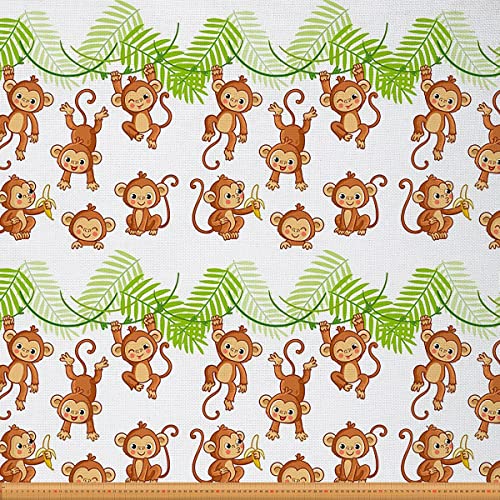 Loussiesd AFFE Polsterstoff Süß Karikatur Zoo Tier Stoff von The Yard Little Affes Dekostoff für Polster und Heimwerkerprojekte Draussen Stoff Braun Weiß 920x150cm Loussiesd AFFE Polsterstoff Süß Karikatur Zoo Tier Stoff von The Yard Little Affes Dekostoff für Polster und Heimwerkerprojekte Draussen Stoff Braun Weiß 920x150cm von Loussiesd