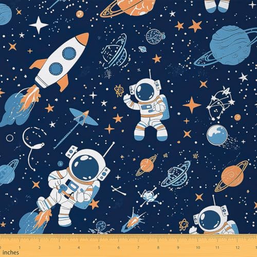 Loussiesd Astronaut Stoff 276x150cm Kinder Weltraum Stoff Meterware Sonnensystem Galaxie Weltraum Rakete 3D gedruckt Raum Patchwork Stoffe Blau Polsterstoff Zimmer Dekor Loussiesd Astronaut Stoff 276x150cm Kinder Weltraum Stoff Meterware Sonnensystem Galaxie Weltraum Rakete 3D gedruckt Raum Patchwork Stoffe Blau Polsterstoff Zimmer Dekor von Loussiesd