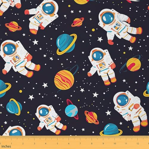 Loussiesd Cartoon Astronaut Stoff 92x150cm Weltraum Stoff Meterware Sonnensystem Galaxie Universum Planeten 3D gedruckt Raum Patchwork Stoffe Orange Polsterstoff Loussiesd Cartoon Astronaut Stoff 92x150cm Weltraum Stoff Meterware Sonnensystem Galaxie Universum Planeten 3D gedruckt Raum Patchwork Stoffe Orange Polsterstoff von Loussiesd