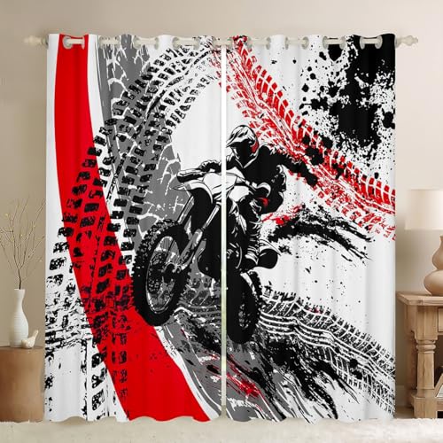 Loussiesd Dirt Bike Vorhänge 245x140cm für Kinder Jungen,Extreme Sport Motocross Fenstervorhang Racing Motocross Blickdichte Vorhänge Motorrad Teens Gardinen,Jungen Schlafzimmer Zimmer Dekor Loussiesd Dirt Bike Vorhänge 245x140cm für Kinder Jungen,Extreme Sport Motocross Fenstervorhang Racing Motocross Blickdichte Vorhänge Motorrad Teens Gardinen,Jungen Schlafzimmer Zimmer Dekor von Loussiesd