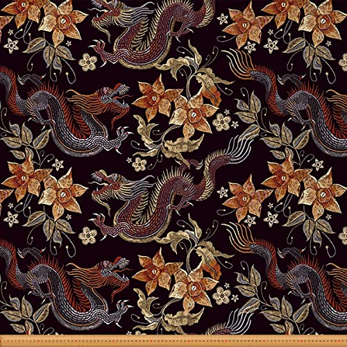 Loussiesd Dragon Stoff von The Yard Oriental Chinese Stil Dragon Polsterstoff für Stühle Stickmuster Blumen Jungle Tier Dekorativ Wasserdicht Draussen Stoff Braun Schwarz 92x150cm Loussiesd Dragon Stoff von The Yard Oriental Chinese Stil Dragon Polsterstoff für Stühle Stickmuster Blumen Jungle Tier Dekorativ Wasserdicht Draussen Stoff Braun Schwarz 92x150cm von Loussiesd