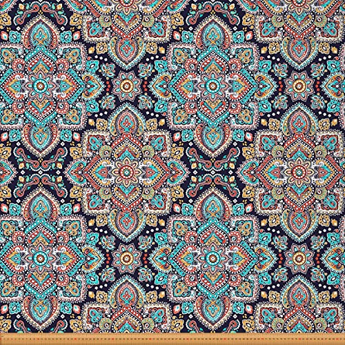 Loussiesd Ethnischer Paisley Stoff Meterware Traditionelles Mandala Orientalisches Blumenthema Polsterstoff für Stühle und Heimwerkerprojekte Böhmischer dekorativer wasserdichter Stoff 92x150cm Loussiesd Ethnischer Paisley Stoff Meterware Traditionelles Mandala Orientalisches Blumenthema Polsterstoff für Stühle und Heimwerkerprojekte Böhmischer dekorativer wasserdichter Stoff 92x150cm von Loussiesd