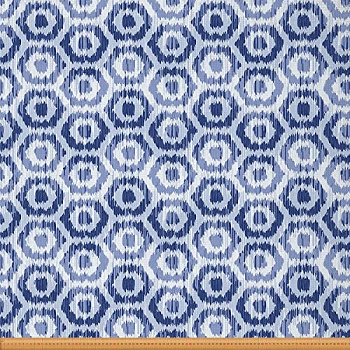 Loussiesd Exotischer Ikat Stoff von der Werft geometrisches Hexagon Thema Polsterstoff für Stühle und Heimwerkerprojekte moderner Kunststil dekorativer wasserdichter Stoff 184x150cm Indigo Loussiesd Exotischer Ikat Stoff von der Werft geometrisches Hexagon Thema Polsterstoff für Stühle und Heimwerkerprojekte moderner Kunststil dekorativer wasserdichter Stoff 184x150cm Indigo von Loussiesd
