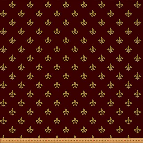 Loussiesd Fleur de Lis Stoff Meterware Vintage königliches Blumenmotiv Möbelstoff für Stühle und Heimwerkerprojekte romantische Lilie dekorativer wasserdichter Stoff 276x150cm braun Loussiesd Fleur de Lis Stoff Meterware Vintage königliches Blumenmotiv Möbelstoff für Stühle und Heimwerkerprojekte romantische Lilie dekorativer wasserdichter Stoff 276x150cm braun von Loussiesd