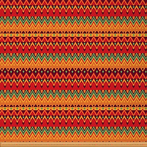 Loussiesd Geometrischer Stoff von der Werft exotisches ethnisches Zick Zack Thema Polsterstoff für Stühle und Heimwerkerprojekte Heller traditioneller Dekor wasserdichter Stoff 92x150cm Orange Loussiesd Geometrischer Stoff von der Werft exotisches ethnisches Zick Zack Thema Polsterstoff für Stühle und Heimwerkerprojekte Heller traditioneller Dekor wasserdichter Stoff 92x150cm Orange von Loussiesd