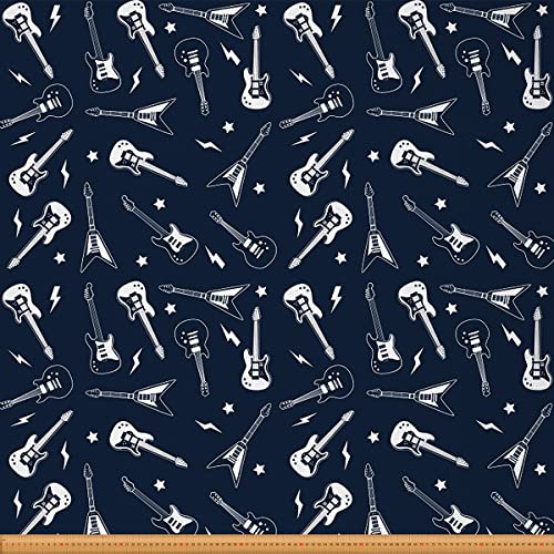Loussiesd Gitarre Polsterstoff von The Yard Rock Musik Instruments Themad Dekostoff für Polster und Heimwerkerprojekte Musikal wasserdichter Draussen Stoff Navy Blau Weiß 92x150cm Loussiesd Gitarre Polsterstoff von The Yard Rock Musik Instruments Themad Dekostoff für Polster und Heimwerkerprojekte Musikal wasserdichter Draussen Stoff Navy Blau Weiß 92x150cm von Loussiesd