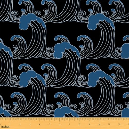 Loussiesd Japanisch Wellen Stoff Meterware 92x150cm Ozean Wellen Dekorative Patchwork Stoffe Meer Wellen Wasserdichter Stofffor Stühle Japanisch Stil DIY Reupholstery Polsterstoff Loussiesd Japanisch Wellen Stoff Meterware 92x150cm Ozean Wellen Dekorative Patchwork Stoffe Meer Wellen Wasserdichter Stofffor Stühle Japanisch Stil DIY Reupholstery Polsterstoff von Loussiesd