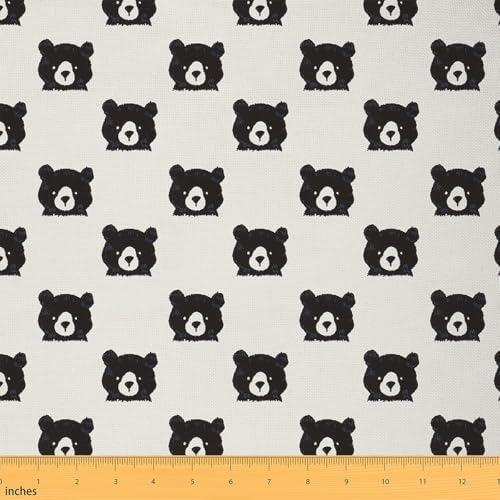 Loussiesd Jungen Schwarzer Bär Stoff 92x150cm Cute Bear Stoff Meterware Cartoon Tier Polsterstoff für DIY Nähmuster Handwerk Kawaii Patchwork Stoffe für DIY Nähmuster Handwerk Loussiesd Jungen Schwarzer Bär Stoff 92x150cm Cute Bear Stoff Meterware Cartoon Tier Polsterstoff für DIY Nähmuster Handwerk Kawaii Patchwork Stoffe für DIY Nähmuster Handwerk von Loussiesd