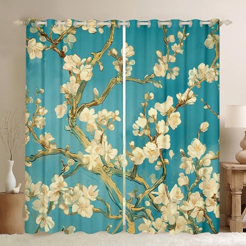 Loussiesd Kinder Floral Vorhänge 137x117cm Kirschblüte Fenstervorhang für Jungen Mädchen Frühlingsgarten Grün Raumdekoration Blickdichte Vorhänge Zimmer Dekor Loussiesd Kinder Floral Vorhänge 137x117cm Kirschblüte Fenstervorhang für Jungen Mädchen Frühlingsgarten Grün Raumdekoration Blickdichte Vorhänge Zimmer Dekor von Loussiesd