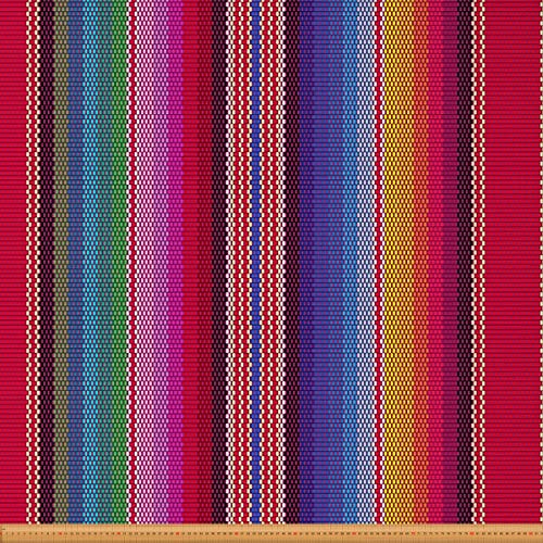 Loussiesd Mexikanische Streifen Stoff Meterware Cinco de Mayo Möbelstoff für Stühle Ethnisch Boho Indianer Dekorationsstoff Wasserdicht Outdoor Stoff 184x150cm Bunt Loussiesd Mexikanische Streifen Stoff Meterware Cinco de Mayo Möbelstoff für Stühle Ethnisch Boho Indianer Dekorationsstoff Wasserdicht Outdoor Stoff 184x150cm Bunt von Loussiesd
