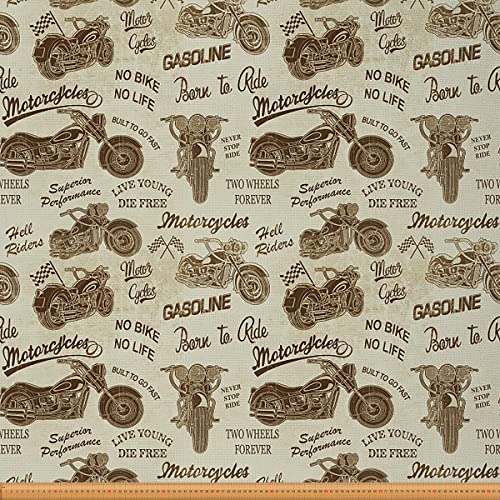 Loussiesd Motorrad Stoff Meterware Vintage Extremsport Thema Polsterstoff für Stühle und Heimwerkerprojekte Klassischer Motorrad Dekor wasserdichter Stoff 184x150cm Loussiesd Motorrad Stoff Meterware Vintage Extremsport Thema Polsterstoff für Stühle und Heimwerkerprojekte Klassischer Motorrad Dekor wasserdichter Stoff 184x150cm von Loussiesd