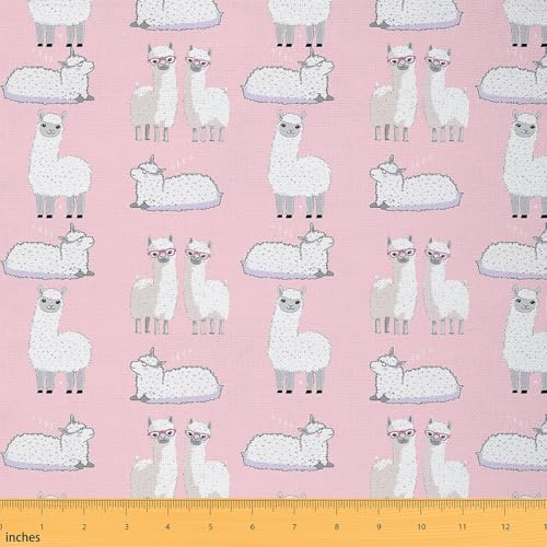 Loussiesd Nettes Lama Stoff 92x150cm für DIY Nähmuster Handwerk Lama Alpaka Tier Stoff Meterware Nettes Tier Thema Patchwork Stoffe Südamerikanische Tiere Drucken Polsterstoff Rosa Loussiesd Nettes Lama Stoff 92x150cm für DIY Nähmuster Handwerk Lama Alpaka Tier Stoff Meterware Nettes Tier Thema Patchwork Stoffe Südamerikanische Tiere Drucken Polsterstoff Rosa von Loussiesd