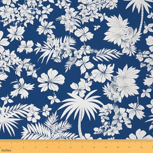 Loussiesd Palme Stoff Meterware 276x150cm Palmblatt Dekorative Patchwork Stoffe Hawaiian Tropische Insel Wasserdichter Stofffor Stühle Natur Thema DIY Reupholstery Polsterstoff von Loussiesd