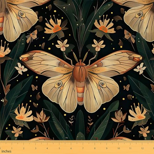 Loussiesd Schmetterling Stoff 184x150cm für Stühle Schöner Schmetterling Stoff Meterware Outdoor Mädchen Schmetterling Floral Wasserdichter Patchwork Stoffe Schmetterlinge Druck Polsterstoff Tier von Loussiesd
