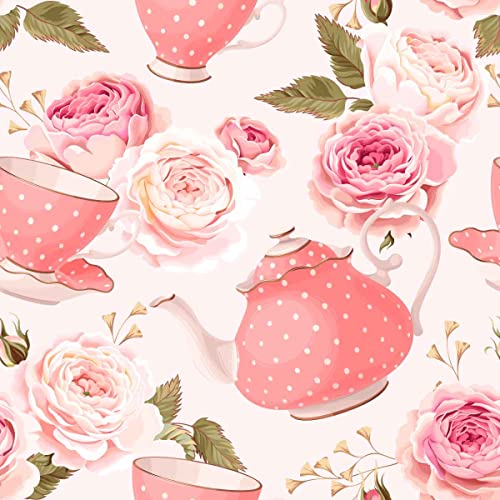 Loussiesd Stoff mit Blumenmuster, Meterware, romantische Rose, Polsterstoff für Stühle, Nachmittagstee, dekorativer wasserdichter Outdoor-Stoff im Vintage-Stil, 92 x 150 cm, Rosa Loussiesd Stoff mit Blumenmuster, Meterware, romantische Rose, Polsterstoff für Stühle, Nachmittagstee, dekorativer wasserdichter Outdoor-Stoff im Vintage-Stil, 92 x 150 cm, Rosa von Loussiesd
