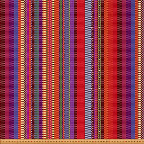 Loussiesd Stoff mit exotischen Streifen Meterware mexikanischer Vintage Stil replizierte Linien Möbelstoff für Stühle und Heimwerkerprojekte Bunte Streifen Dekor wasserdichter Stoff 920x150cm Loussiesd Stoff mit exotischen Streifen Meterware mexikanischer Vintage Stil replizierte Linien Möbelstoff für Stühle und Heimwerkerprojekte Bunte Streifen Dekor wasserdichter Stoff 920x150cm von Loussiesd