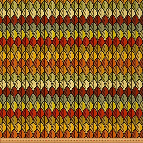 Loussiesd Stoff mit geometrischen Blättern Meterware Vintage Herbst botanisches Thema Polsterstoff für Stühle und Heimwerkerprojekte Blattmuster Dekor wasserdichter Stoff 92x150cm Loussiesd Stoff mit geometrischen Blättern Meterware Vintage Herbst botanisches Thema Polsterstoff für Stühle und Heimwerkerprojekte Blattmuster Dekor wasserdichter Stoff 92x150cm von Loussiesd