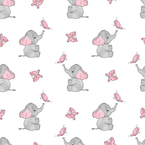 Loussiesd Süßer Elefant Outdoor-Stoff Meterware, Cartoon Kleiner Elefant Schmetterlinge Polsterstoff für Stühle, Dekostoff mit Tierdruck für Polsterung und DIY-Projekte, 920 x 150 cm, Grau Rosa Loussiesd Süßer Elefant Outdoor-Stoff Meterware, Cartoon Kleiner Elefant Schmetterlinge Polsterstoff für Stühle, Dekostoff mit Tierdruck für Polsterung und DIY-Projekte, 920 x 150 cm, Grau Rosa von Loussiesd