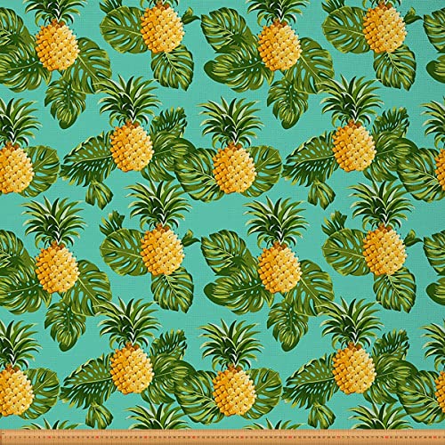 Loussiesd Tropischer Ananas Möbelstoff für Stühle Couch Sommer Palmenblätter Outdoor Stoff Meterware Sommerfrucht botanischer Dekorationsstoff für Polster und Heimwerkerprojekte 276x150cm grün gelb Loussiesd Tropischer Ananas Möbelstoff für Stühle Couch Sommer Palmenblätter Outdoor Stoff Meterware Sommerfrucht botanischer Dekorationsstoff für Polster und Heimwerkerprojekte 276x150cm grün gelb von Loussiesd
