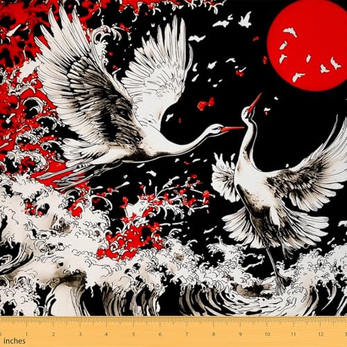 LoussiesdStoff 276x150cm Japanischer Stil Stoff Meterware Japanische Welle Patchwork Stoffe Exotische Orientalische Stoffpaket Japanische Ukiyoe Tradition Retro Thema Polsterstoff LoussiesdStoff 276x150cm Japanischer Stil Stoff Meterware Japanische Welle Patchwork Stoffe Exotische Orientalische Stoffpaket Japanische Ukiyoe Tradition Retro Thema Polsterstoff von Loussiesd
