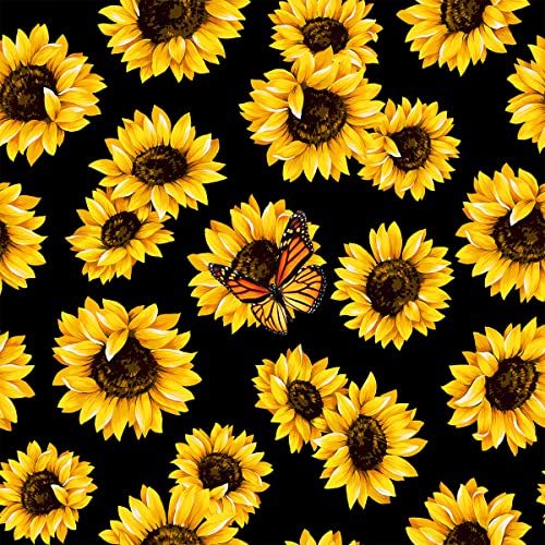 Sonnenblumen Outdoor Stoff,Meterware,Schmetterlingsgelber Blumen Polsterstoff für Stühle,Mädchen,Frauen,Blüten,Blumen,botanischer Dekorationsstoff für Heimwerkerprojekte,92x160cm,Schwarz Gelb Sonnenblumen Outdoor Stoff,Meterware,Schmetterlingsgelber Blumen Polsterstoff für Stühle,Mädchen,Frauen,Blüten,Blumen,botanischer Dekorationsstoff für Heimwerkerprojekte,92x160cm,Schwarz Gelb von Loussiesd