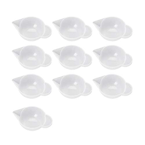 Louttary 10 Stück Series Tassenspender aus Silikon, Mini-Messbecher, Modulationswerkzeuge für DIY Epoxidharz Handwerk von Louttary