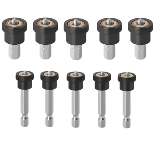 Louttary 10 Stück magnetische Schrauben-Einstellaufsätze für Trockenbauplatten, Positionieraufsatz mit Sechskantschaft, einfache Installation, Bohrzubehör von Louttary