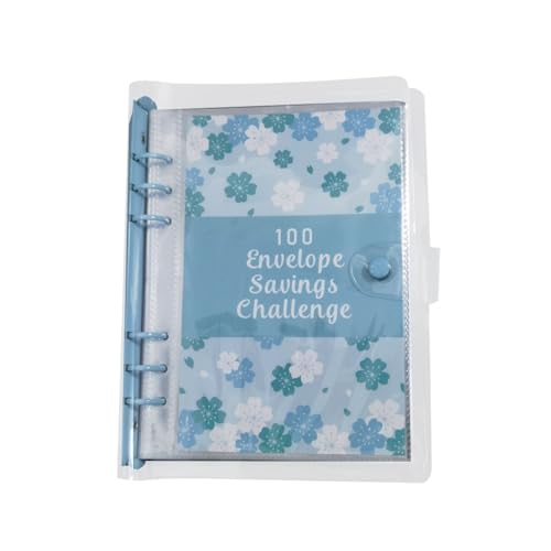 Louttary 100-Umschlag-Challenge-Ordner, Sparordner zum Sparen Von Geld mit Geldumschlägen in Blau Louttary 100-Umschlag-Challenge-Ordner, Sparordner zum Sparen Von Geld mit Geldumschlägen in Blau von Louttary