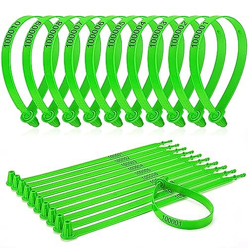 Louttary 1000 Stück Sicherheitsplombe, Tamper, Sicherheitsschloss, Entfernung Von Sicherheitsetiketten für Anhänger, Logistik, Versand, Verpackung, Versand, Grün von Louttary