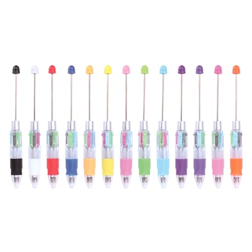 Louttary 13 Stück Kunststoff-Perlenstifte, Kugelschreiber mit Bulk-Schaft, Tinten-Kugelschreiber, DIY-Stifte für DIY-Herstellung Von Geschenken, Bürobedarf, Langlebig Louttary 13 Stück Kunststoff-Perlenstifte, Kugelschreiber mit Bulk-Schaft, Tinten-Kugelschreiber, DIY-Stifte für DIY-Herstellung Von Geschenken, Bürobedarf, Langlebig von Louttary
