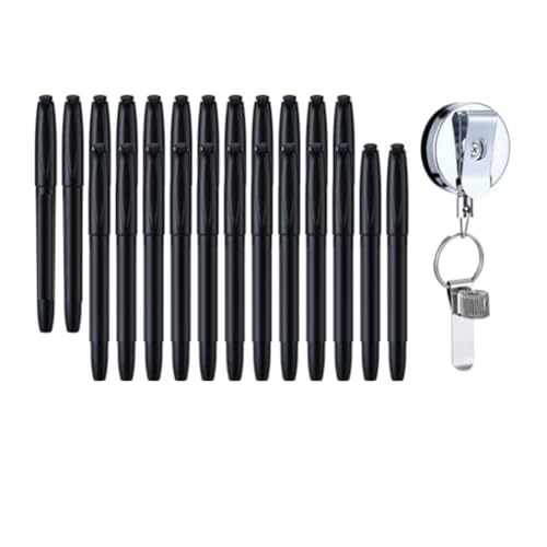 Louttary 24 Stück Schwarze Permanentmarker mit Spitze, Einziehbare Permanentmarker mit Einziehbarem Stifthalter Louttary 24 Stück Schwarze Permanentmarker mit Spitze, Einziehbare Permanentmarker mit Einziehbarem Stifthalter von Louttary