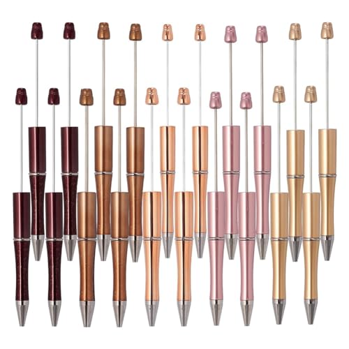 Louttary 25 Stück Perlenstifte Aus Kunststoff für DIY-Stiftdekorationen, Zubehör, Büro, Schule, Kaffee, Roségold, Rosa, Goldrute, Einfache Installation, Einfach zu Verwenden Louttary 25 Stück Perlenstifte Aus Kunststoff für DIY-Stiftdekorationen, Zubehör, Büro, Schule, Kaffee, Roségold, Rosa, Goldrute, Einfache Installation, Einfach zu Verwenden von Louttary