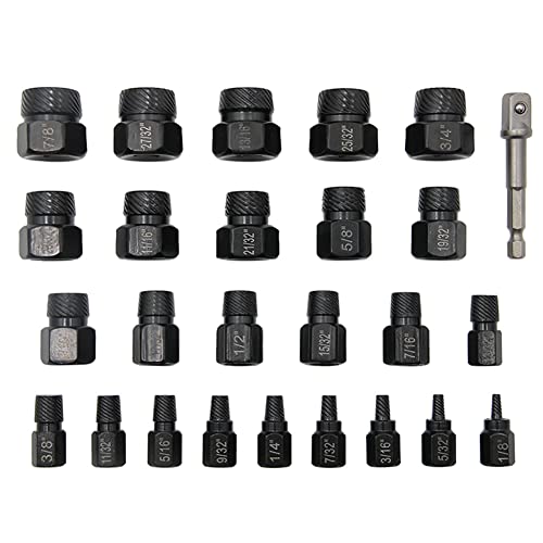 Louttary 26-teiliges Schrauben-Abzieher-Set, zerlegbare Schrauben, Bolzen, Teeth Demolish Stripped Broken Remover Tools von Louttary
