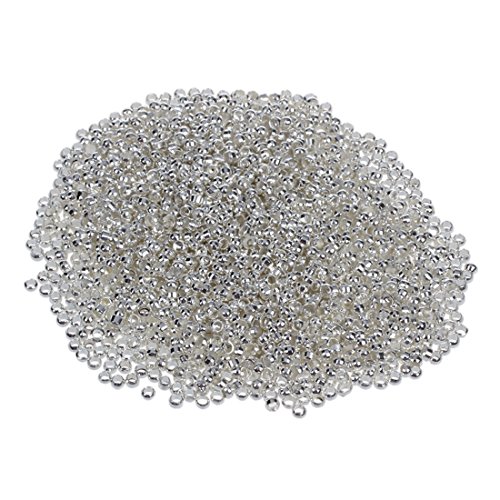 Louttary 2mm Schmuckzubehör Quetschperlen Bouton Silber X2500 von Louttary