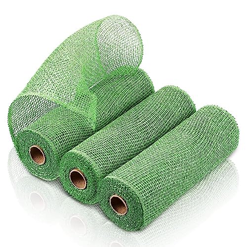 Louttary 3 Rolls Burlap Decoration Mesh Ribbon Wrapping Ribbon Rolls for Craft DIY Making von Louttary