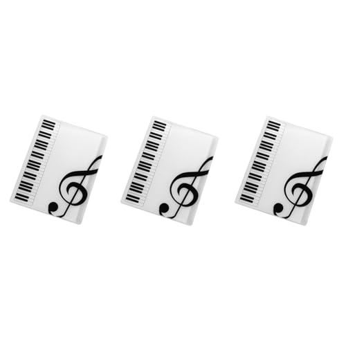 Louttary 3 Stück Notenmappe, Musikmappe, Klavier-Notenmappe, geeignet für A4, Chor-Mappe, beschreibbar und abnehmbar, einfache Installation A von Louttary