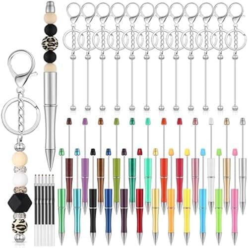 Louttary 36 Perlenstift-Perlen-Schlüsselanhängerstreifen, 12 Perlen-Schlüsselanhängerstreifen, 24 Leere Perlenstifte, Bastelstift-Herstellungsset, Geschenk C, Langlebig, Einfach zu Verwenden, Hohe Qua Louttary 36 Perlenstift-Perlen-Schlüsselanhängerstreifen, 12 Perlen-Schlüsselanhängerstreifen, 24 Leere Perlenstifte, Bastelstift-Herstellungsset, Geschenk C, Langlebig, Einfach zu Verwenden, Hohe Qua von Louttary